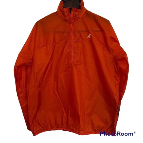 Eastern Mountain Sports-Windbreaker/Rain coat - packable‎ women's large orange - Picture 1 of 15